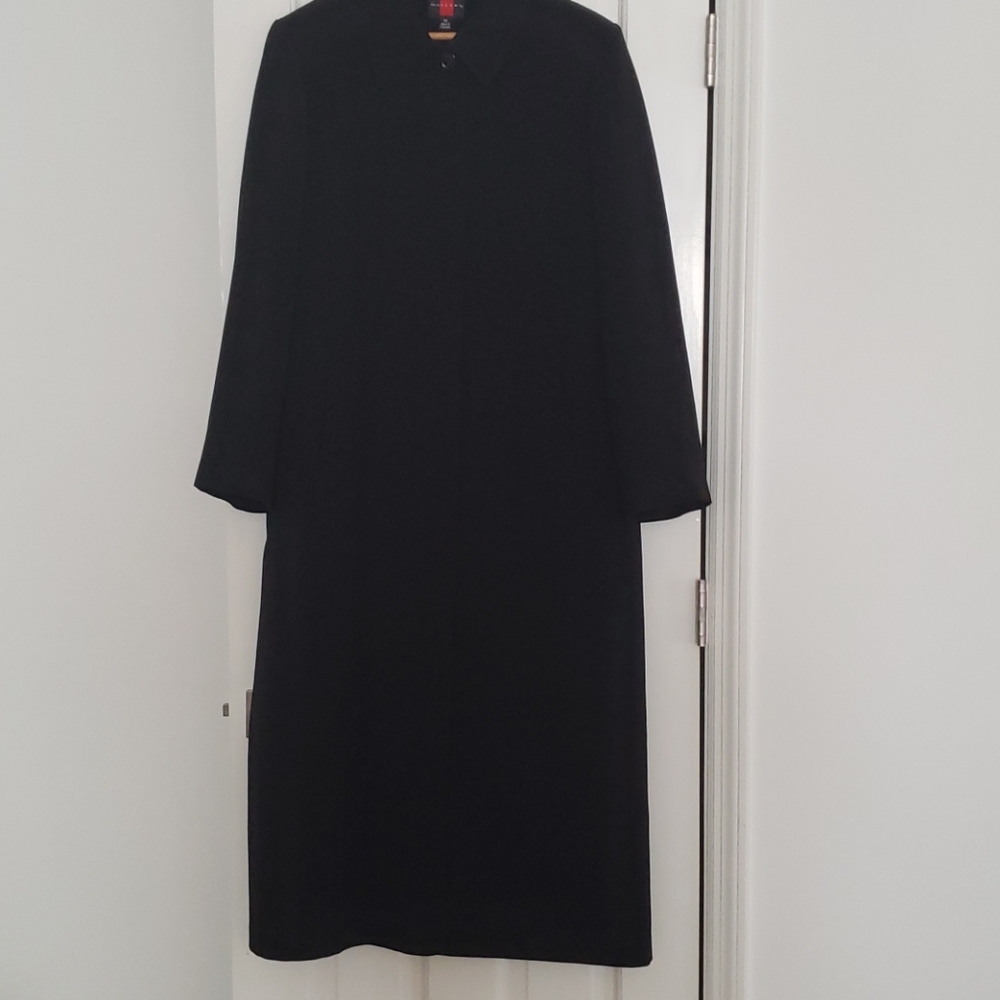Black trench dress coat